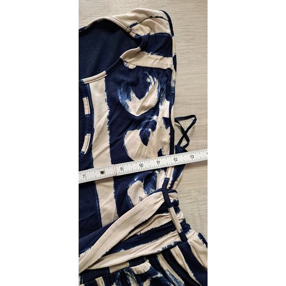 ANTHROPOLOGIE MAEVE Womens Navy Marin Sennebec Fit & Flare Jersey Dress XS - Picture 9 of 13